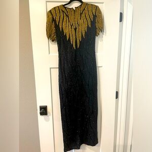 Gorgeous Vintage 100% Silk fully beaded SCALA dress PM. Fits like a 6